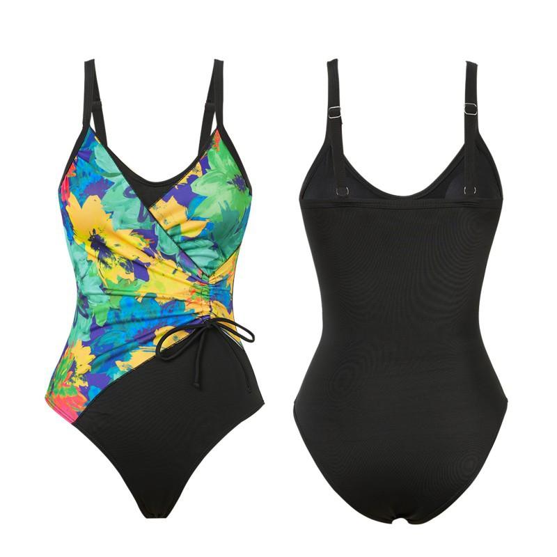 Large Size One-piece Swimsuit Women's Printed Tight Sexy