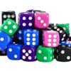 50 Pcs Acrylic 6 Sided Round Corner Dices for Table Game, Classroom Teaching