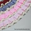 Pleated Grid Lace Trim Cuffs Hem Doll Clothes Ita Bag Frame DIY Kit
