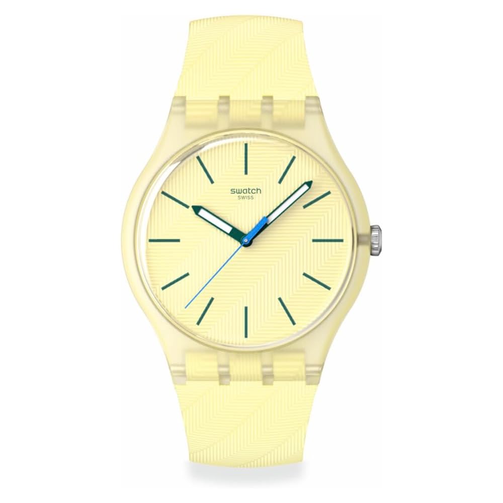 Наручные часы Swatch NEW GENT BIOSOURCED CITRUS TILT, SO29J102, Унисекс, Желтые