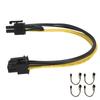 5pcs 6pin Female to 8pin Female (6pin 2pin) Power Cable Graphics Card Adapter Cable Cord