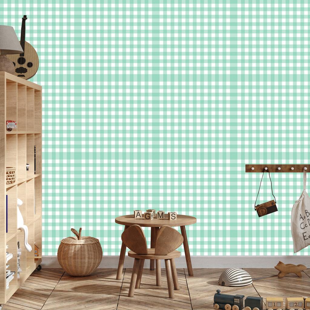 Mint Fabric Pattern Wallpaper for Living Room and Bedroom 50x1000