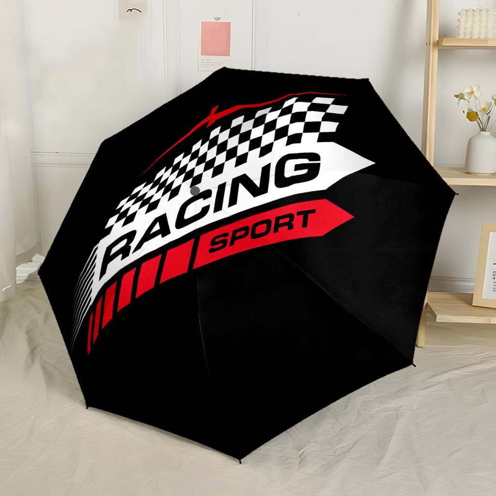 Performance Racing Team Tragbarer Automatischer Regenschirm Kompakt 8-Rippen Leichtes Kompaktes Design für den Außenbereich Tägliche Nutzung Modisch Am besten für Weihnachten