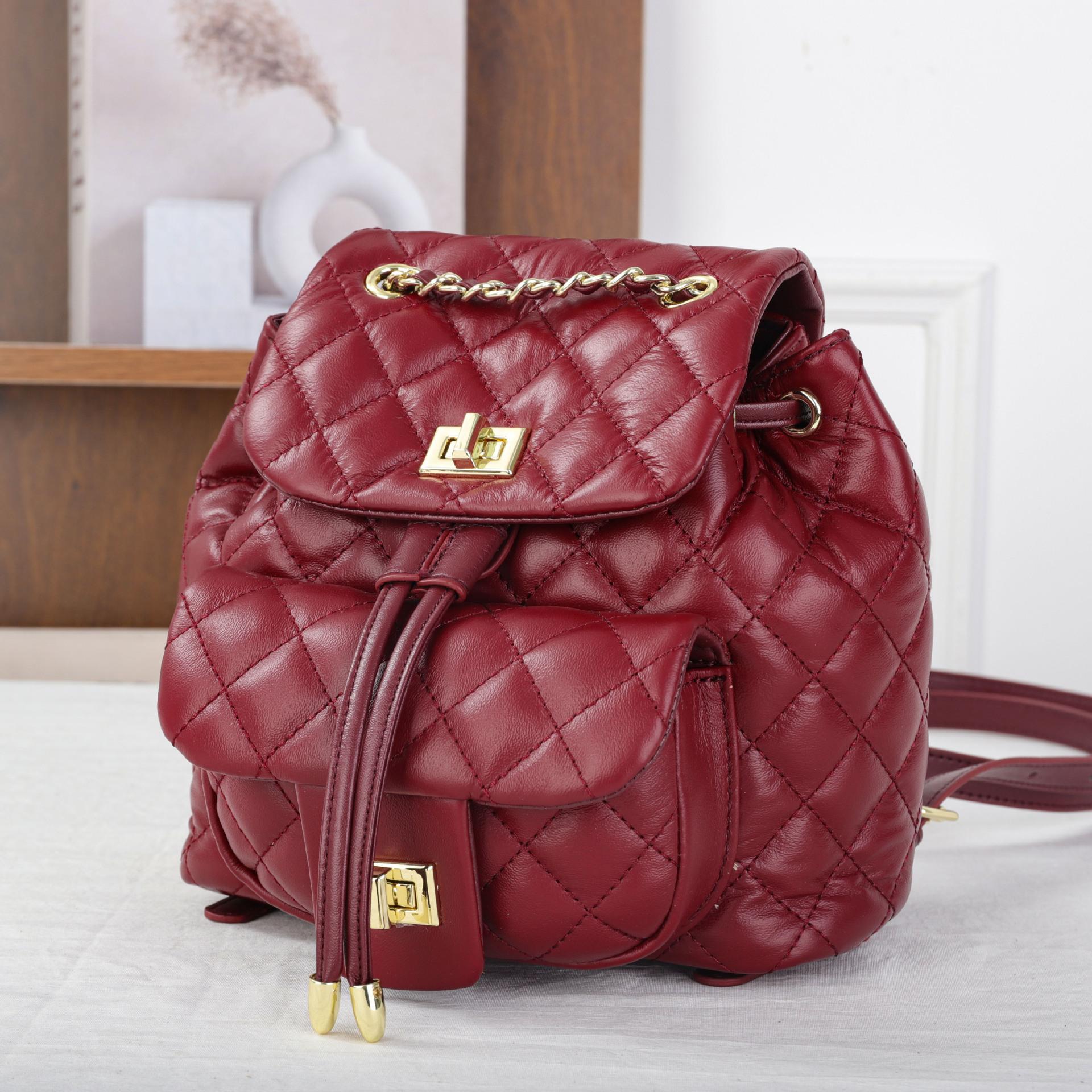 

Backpack Women s Versatile Large Capacity Fashion червоний