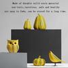 Yellow Wave Point Arts Crafts Funny Animal Owl Pumpkin Bird Statues Ornament Home Room Sculpture Desktop Decoration Figurines