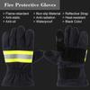 1 Pair Black Non-slip Heat Proof Gloves Fire Proof Gloves Firefighting Gloves