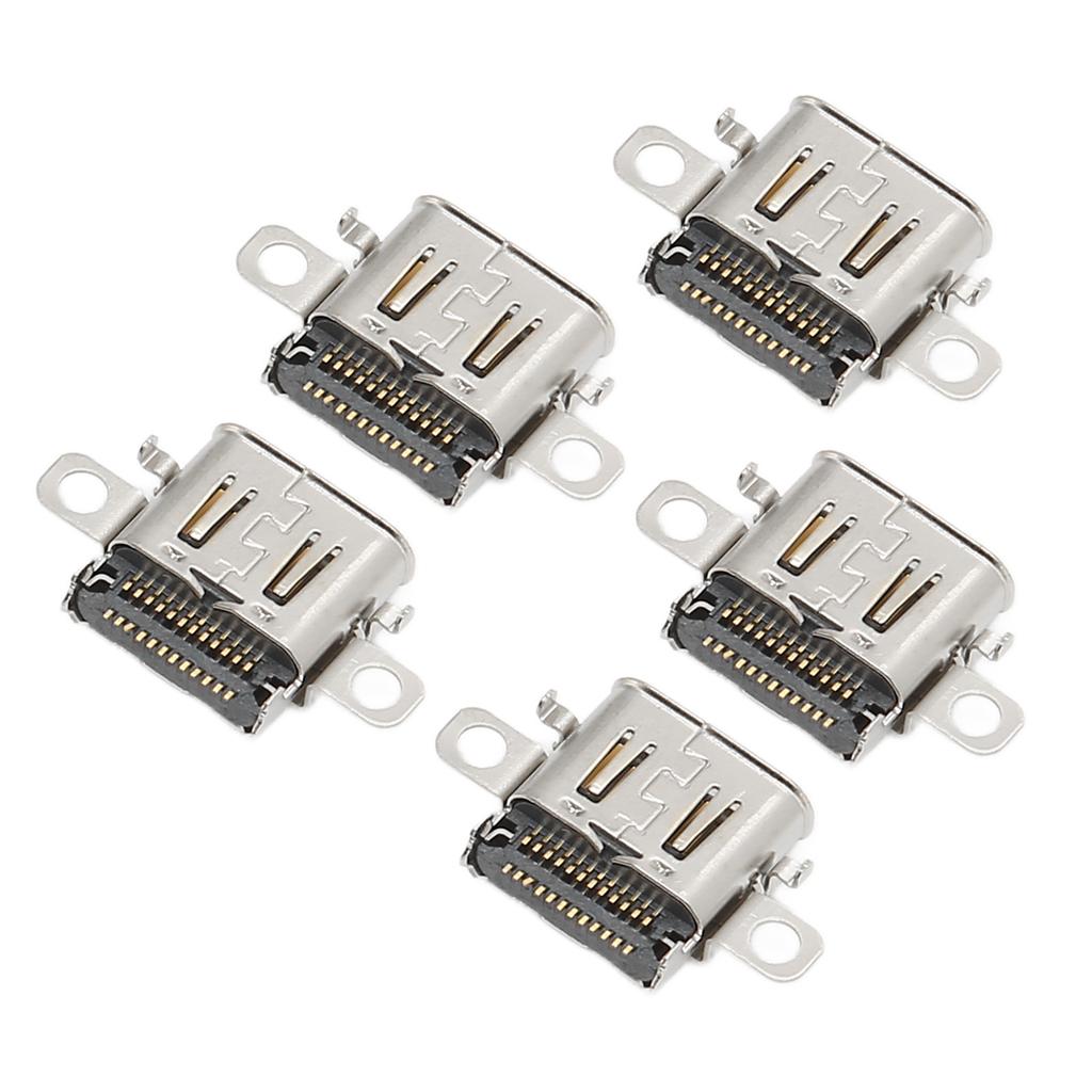 Game Console Type C Socket Replacement Gamepad Power Charging Port for SWITCH OLED 5pcs