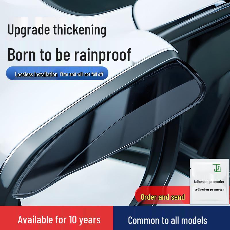 Waterproof Rearview Mirror Rain Guard with Extended Small Round Mirror