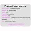 New Stainless Steel Nail Art Equipment Plate Square High-temperature Resistant Doctor Dental Tray Supplies Tools