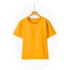 T-shirt da donna a maniche corte con reggiseno integrato, Top in cotone per il tempo libero per Primavera/Estate