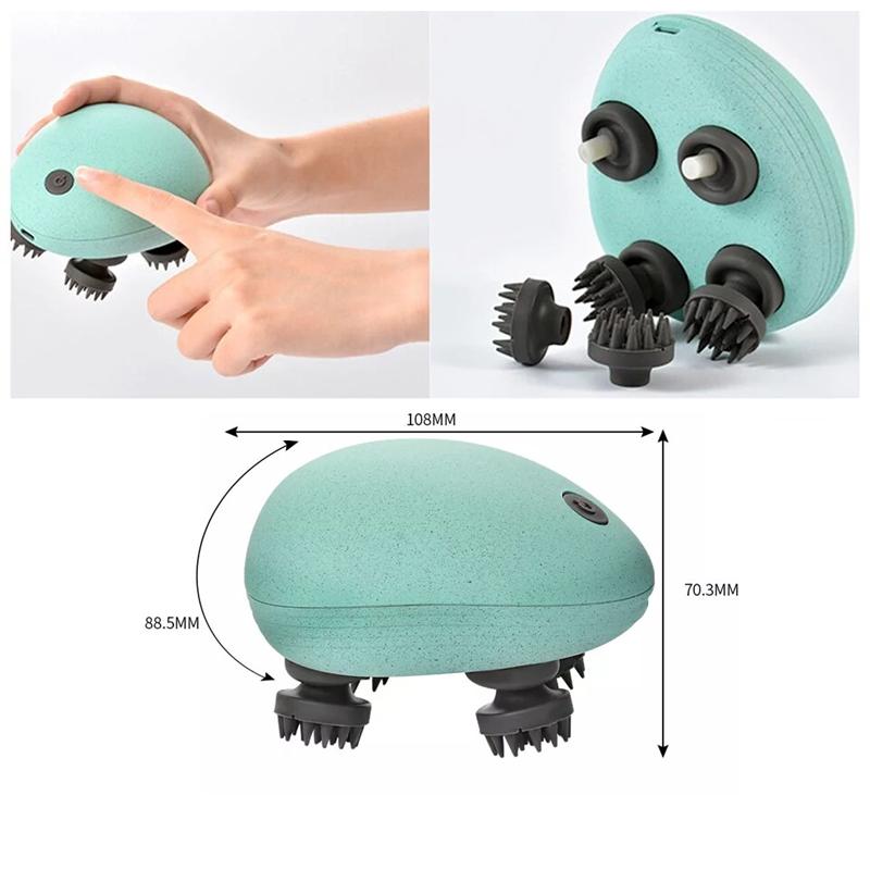 Kopfhaut Kopf Haar Massagegerät Elektrisch Gesundheitswesen Antistress Entspannen Körpermassage Tief Gesundheit Gewebe Vorbeugen Körpermassage