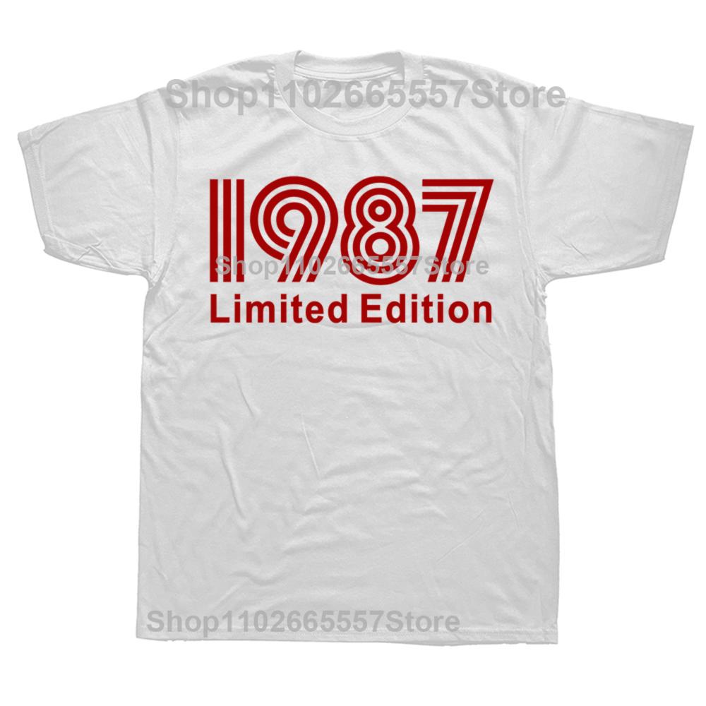 Funny Made In 1987 37th Cassette Tape Graphic T-shirts Men Women's Fashion Casual Tshirt 100% Cotton Loose Oversized T Shirt