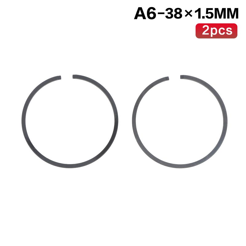 2Pcs Durable Carbon Steel Piston Rings High Wear Resistance For Chainsaws Trimmers Pruning Machines Repair Garden Tools