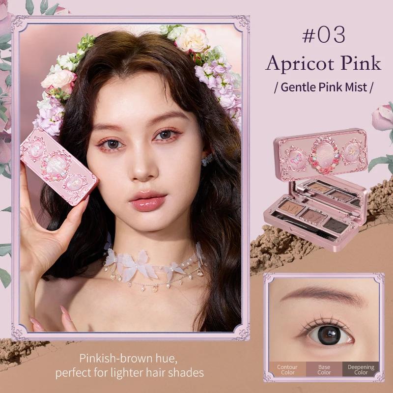 Flower Knows Midsummer Fairytales Collection Eyebrow Palette Cosmeticos Brow Pencil Eyebrows Enhancers Shape Set With Brush