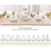 Mini vase set 10 stylish flower transparent glass carving single stems simple container hydroponics ikebana artificial flowers Nordic style relief