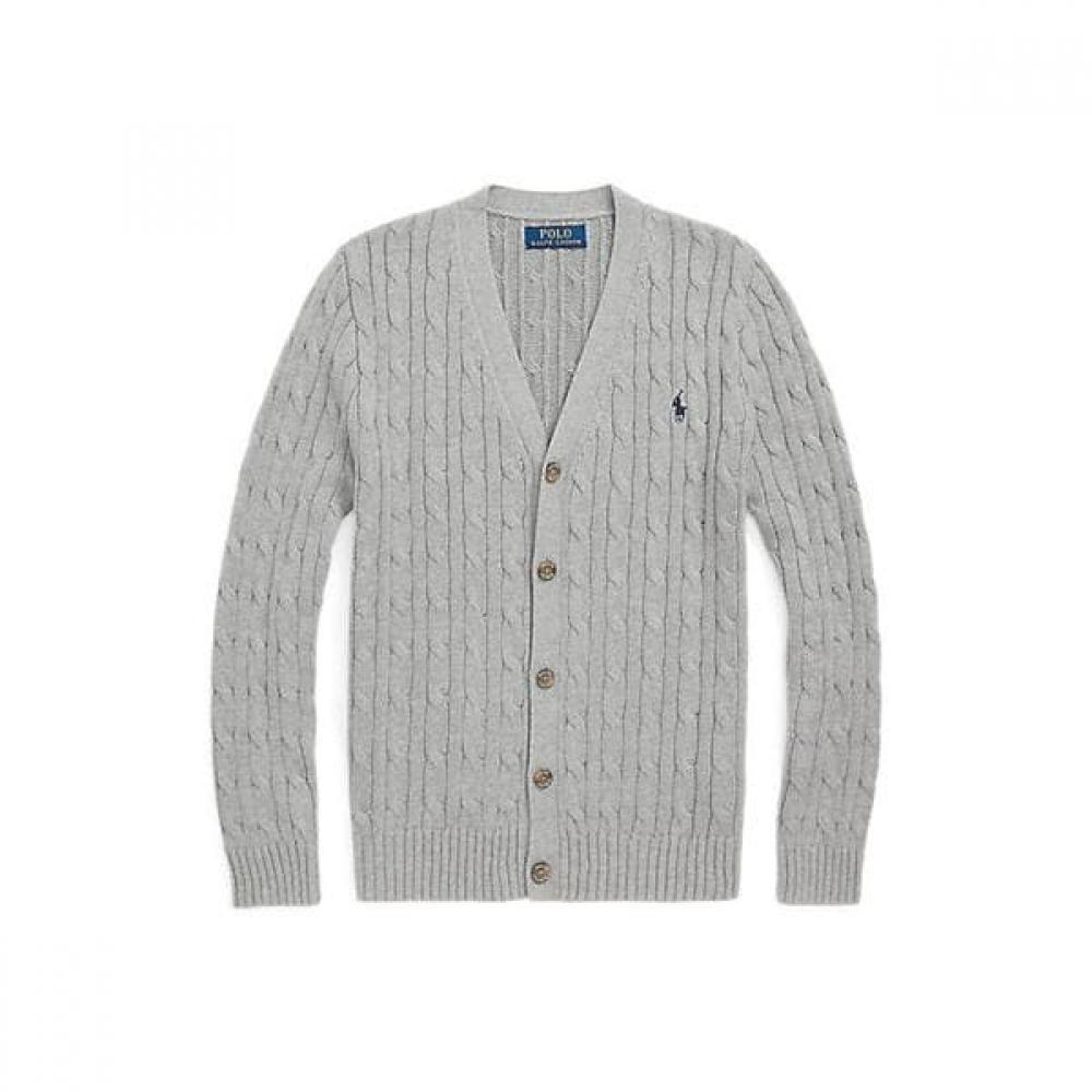 Polo Kids Boys 8 18 Cable Knit Cotton V Neck Cardigan  Cwposwey6820519020 S