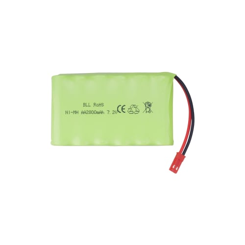 2PCS 7.2V 2800mAh AA Rechargeable NiMH Batteries with JST-2P Plug and USB Charging Cable, New Version for TR-211, TR-212, TR-215, and 550 RC Excavator