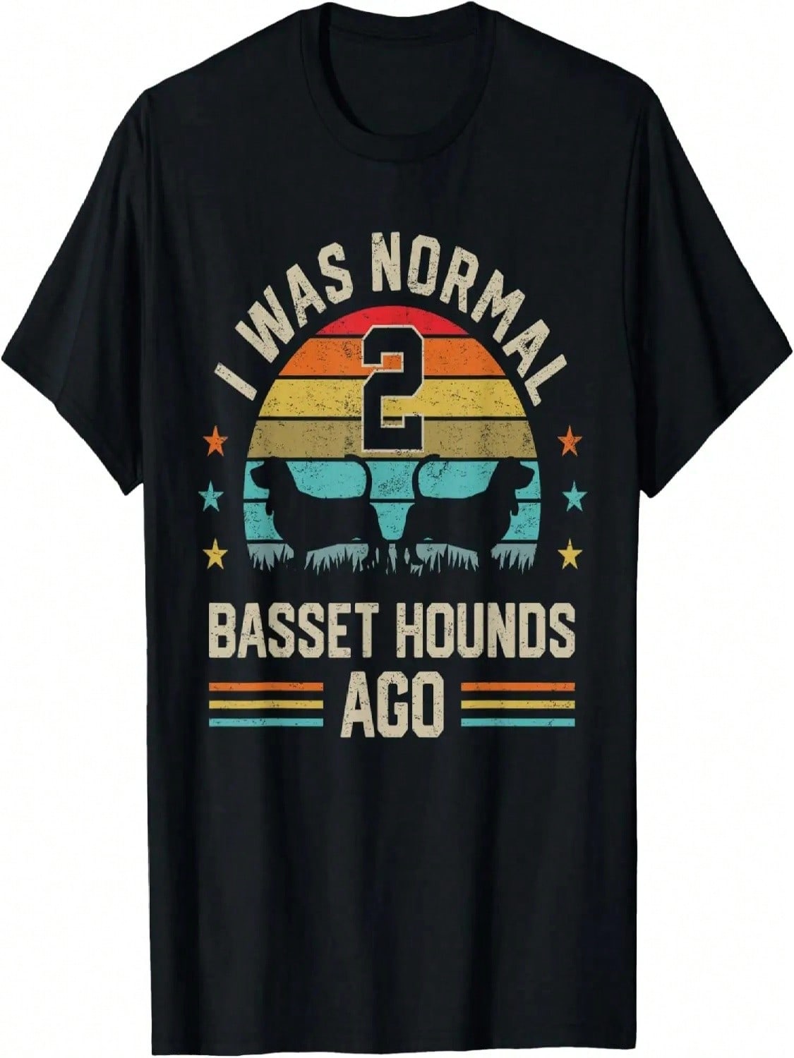 I Was Normal 2 Basset Hounds Ago Dog Dad Mom Owner Gifts T-Shirt S разноцветный