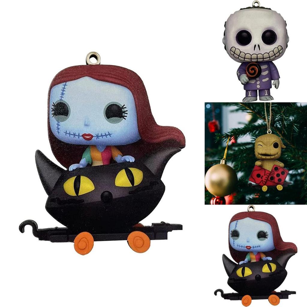 Pingente Único de Árvore de Natal Jack Sally Pesadelo Antes do Natal Decoração de Halloween