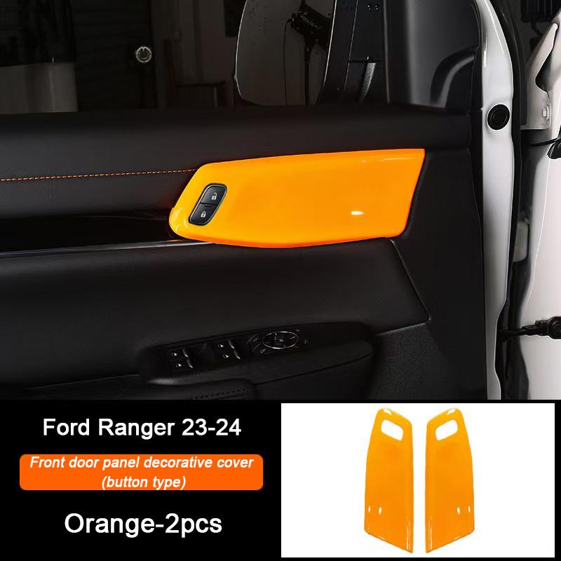 Orange Car Central Gear Shift Panel Rear Air Outlet Frame Door Trim Strip For Ford Ranger Raptor Wildtrak T9   2024 2025