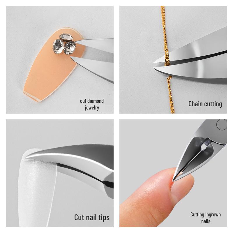Nail Art Diamond Pliers for Cutting & Trimming Ingrown, Thick Toenails & Chains