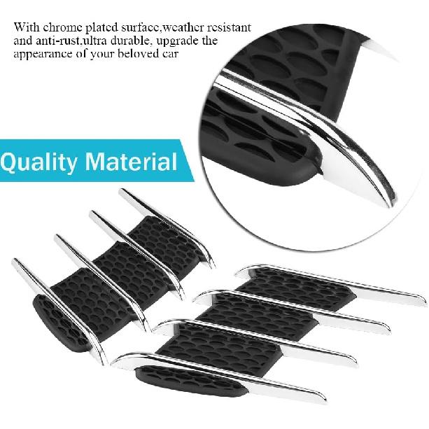 2 ks větracích otvorů na kapotu pro auta, boční přívod vzduchu na kapotě, větrací otvor, nasávací otvor na kapotu, dekorativní lišta s výdechem ve tvaru žraločích žaber, větrací samolepka