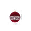 16 Stück Weihnachtsdekorationskugel zum Aufhängen Rot 6 cm Beflockt Bruchsichere Ornamente für Feiertags-Heimbaumdeko Weihnachtsfeier