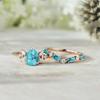 Luxury Bohemian Fashion Water Drop Ring, Light Luxury Diamond-set Turquoise Personalized Design Ring Wholesale