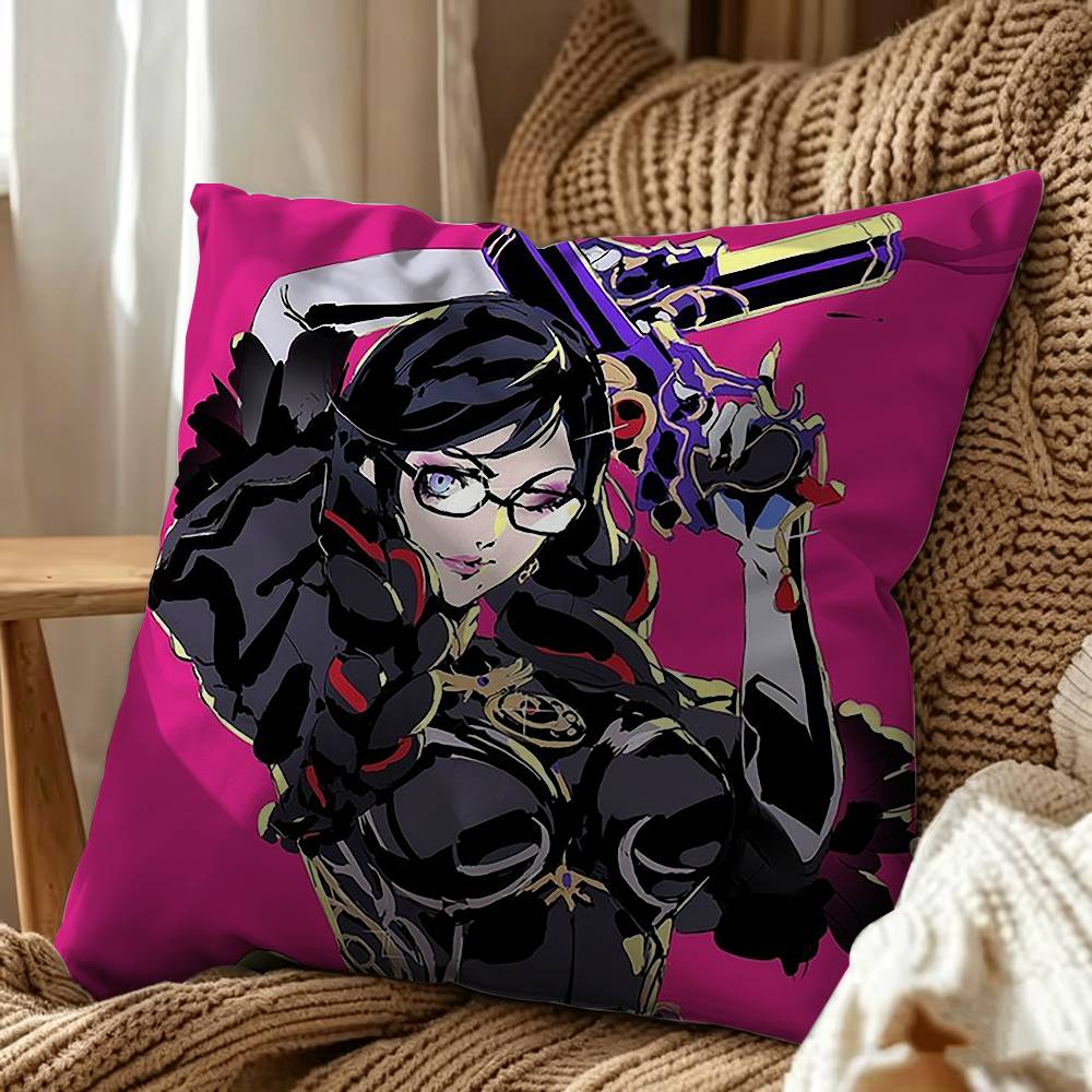 Game B-Bayonetta Double-Sided Printed Cushion Cover Bedroom Bedside Sofa Pillow Case