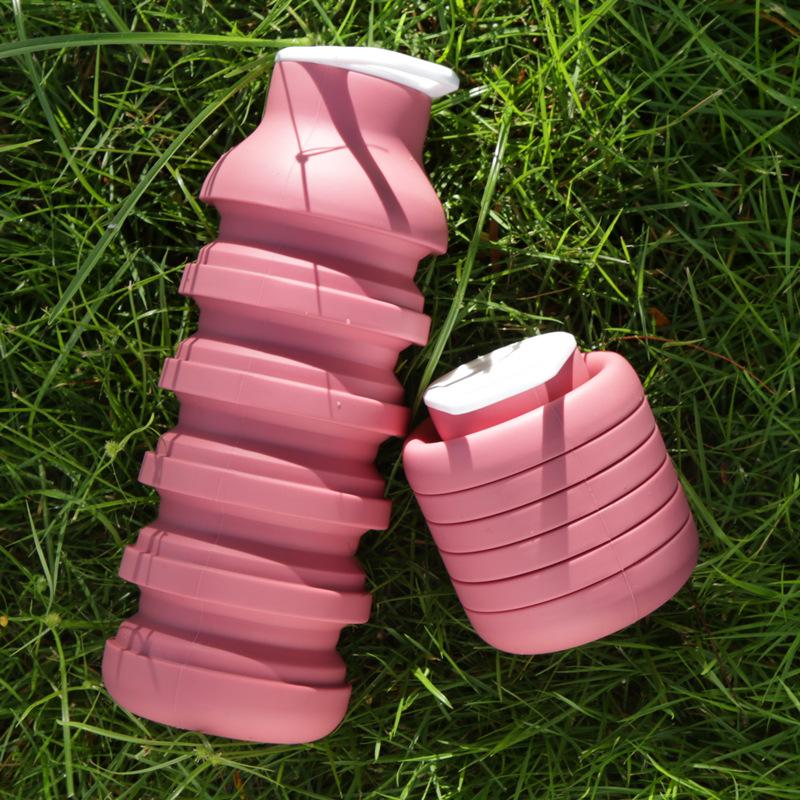 Collapsible Silicone Sports Kettle: Portable, Large-Capacity Water Bottle for Travel and Cycling