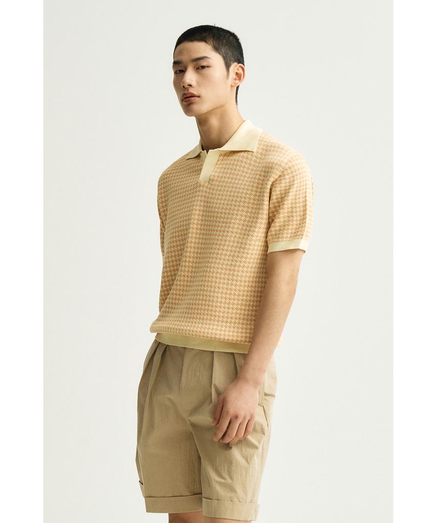 IOLO Houndstooth Half Collar_Orange