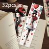 32pcs, heart-shaped girl bookmark, suitable for back-to-school season, Christmas, Halloween, teachers, readers, birthdays.