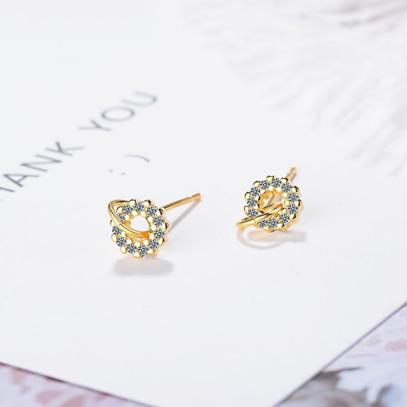 

Женские серьги из медного сплава с цирконом Lindon - Серьги-подвески в подарок на свадебную вечеринку золотой