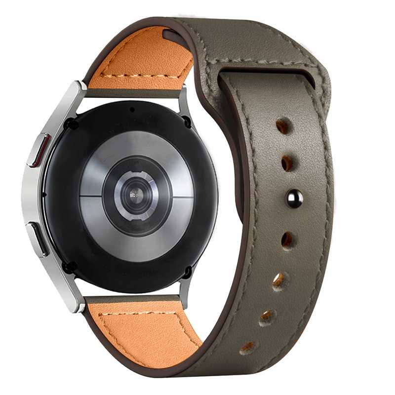 Sc Classy Leather Strap 22Mm Dark Gray