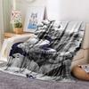 Spurs Logo Print FlAannel Blanket, High Quality Comfortable for All Seasons, Home Decor, Warmth and Comfort
