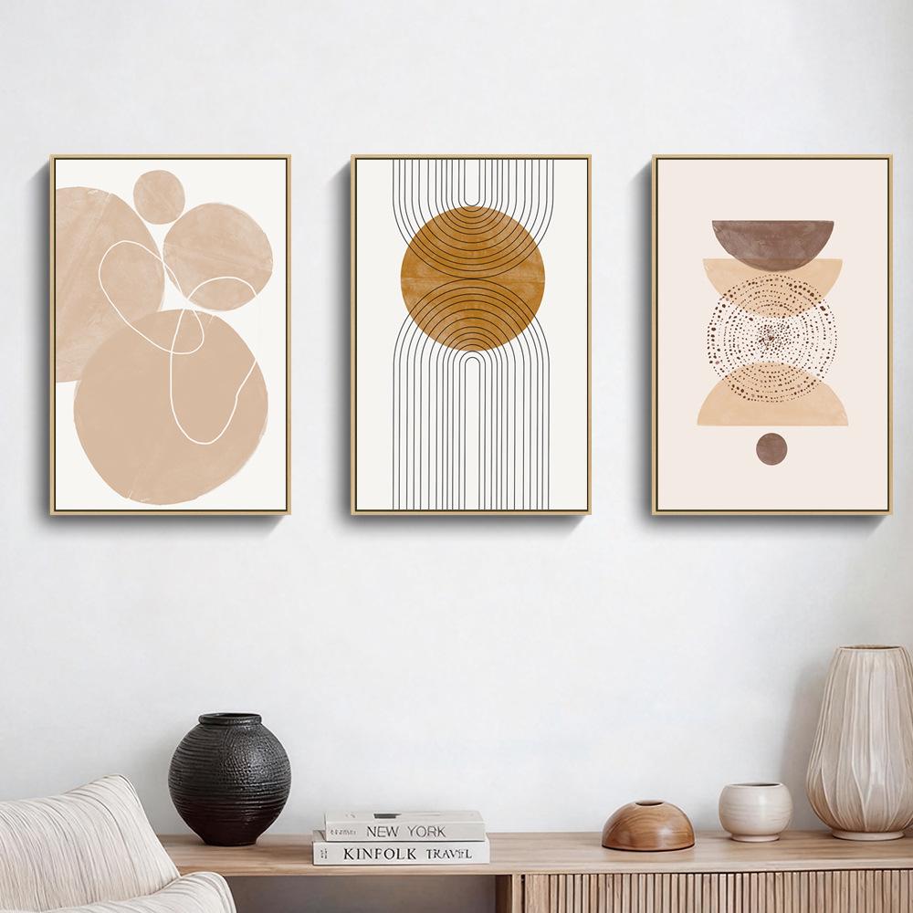 High-End Abstract Line Art Canvas Set for Living and Dining Rooms