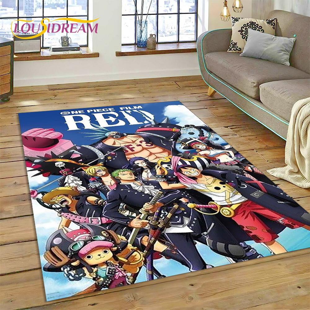 3D Kreskówkowy HD One PIECE-E Dywanik Dywanik Anime do Domu Salon Sypialnia Sofa Wycieraczka Dekoracja, Dywanik Dziecięcy Antypoślizgowa Mata Podłogowa Prezent