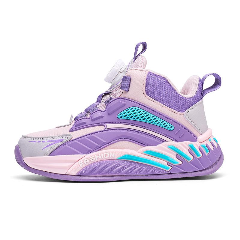 Boys 2025 Autumn and Winter New Leather Waterproof Button Shoes Medium and Large Children Non-slip Students Versatile Girls Sports Shoes
