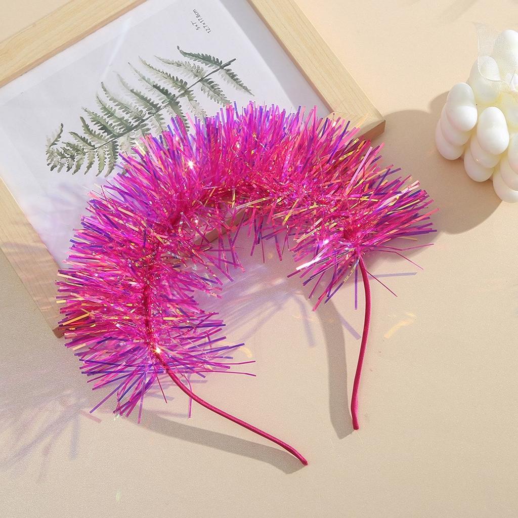 Cute Hairband with Colorful Tinsel Perfect for Parties Stage Performences Eye-catching Party Headband Birthday HeadWear