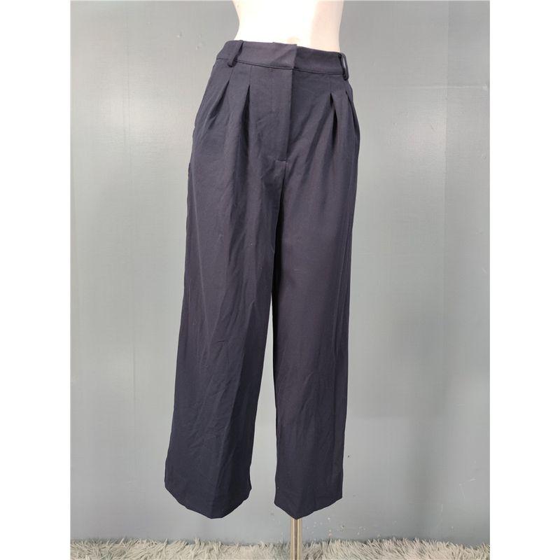 

Summer New Arrival Cropped Easiest for Match Special High Waist Slim Looking Blue Temperament Wild Easiest for Match Casual Loose Trousers Female Dark Blue S(EUR36)