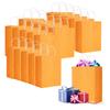 Eco‑Friendly Portable Kraft Paper Bag Shop Clothes Packaging Gift Bag (M 21 x 11 x 27.5cm)(Orange )