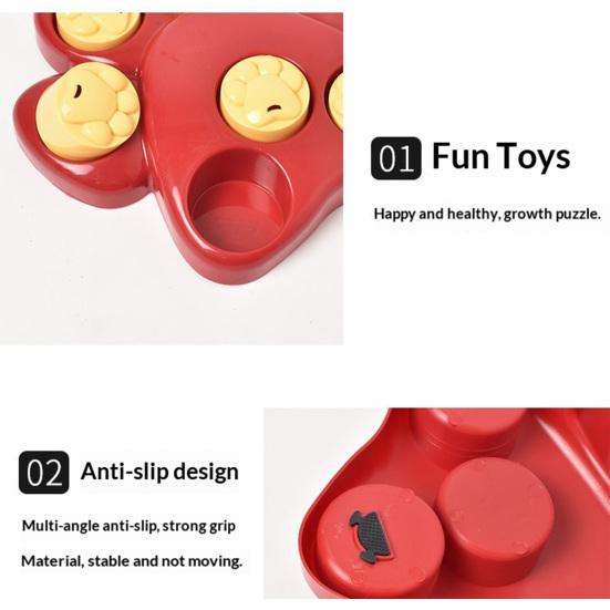 Dog Treat Dispenser Toy Puzzle Feeder with Anti-Slip Bottom Pet Food Dispensing Enrichment Toy for Puppy Small To Large Dogs Brain Training