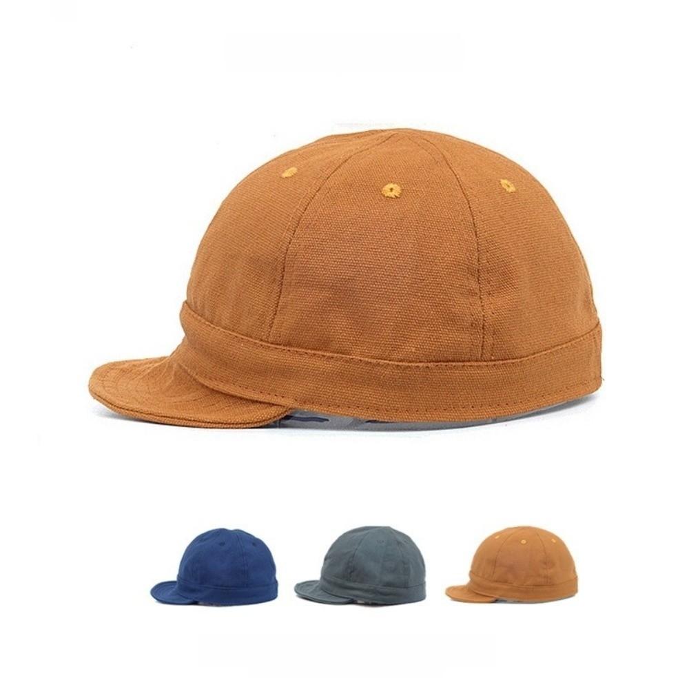 Japanese Style Short Brim Baseball Cap Solid Color Peaked Cap Versatile Sun Hat  Girl