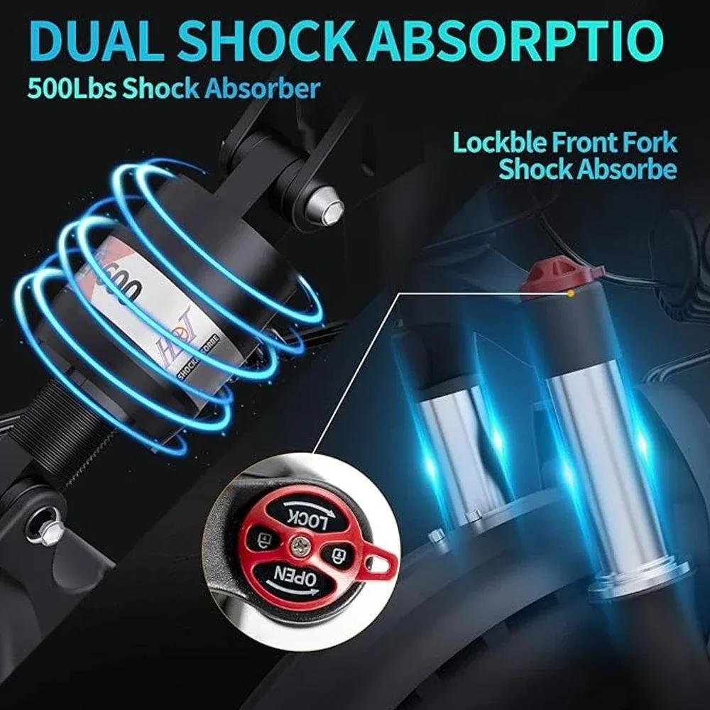 Nové H20 Pro 2000W Skládací Elektrické Kolo 48V23AH 20palcové Silné Pneumatiky Duální Motor Terénní MTB