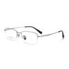 Premium Men's Half-Titanium Business Eyeglass Frames - Comfortable & Compatible with Myopia/Presbyopia Lenses