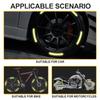 Reflective Warning Stickers For Car Wheels 20pcs Universal Luminous Decorative Strips For Motorcycles And Bicycles