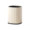 Trash Can, Smudge Resistant, SpaceEfficient, Kitchen, Bathroom, Bedroom Cream White 8L