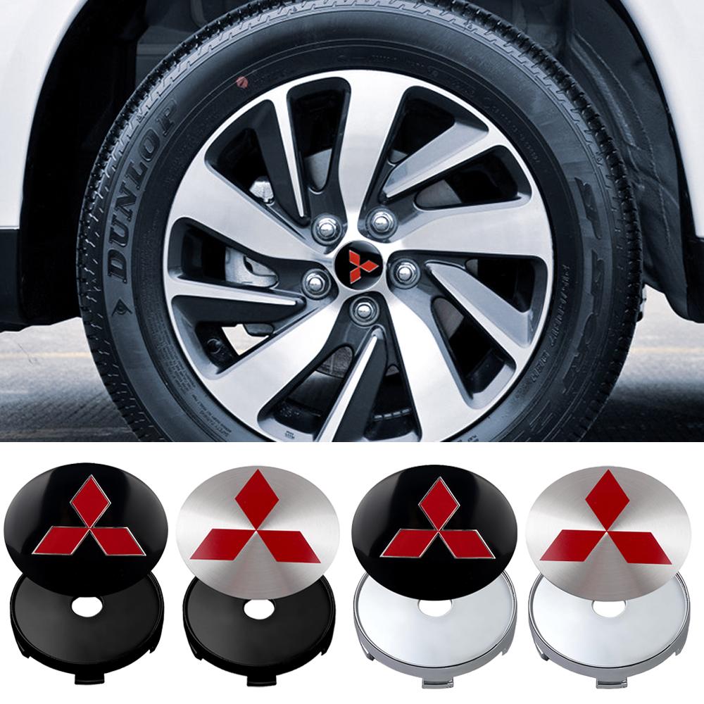 4Pcs Car Wheel Center Hub Cap Sticker Accessories For Mitsubishi Ralliart EX ASX L200 Colt Outlander Pajero Lancer Cross Triton