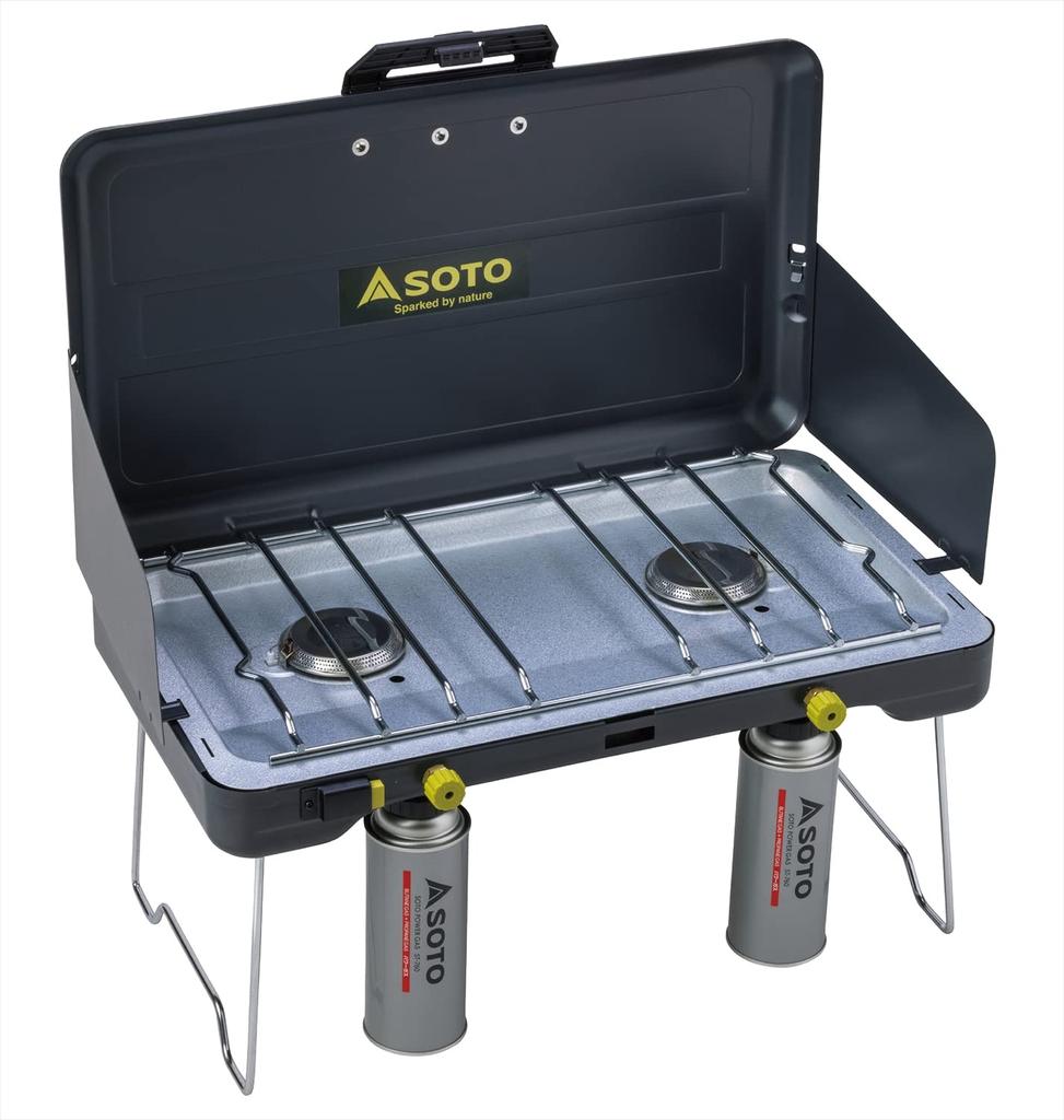 SOTO Two Burner Black Body Width x Depth 33 x Height 54cm ST-527 Size 54.5