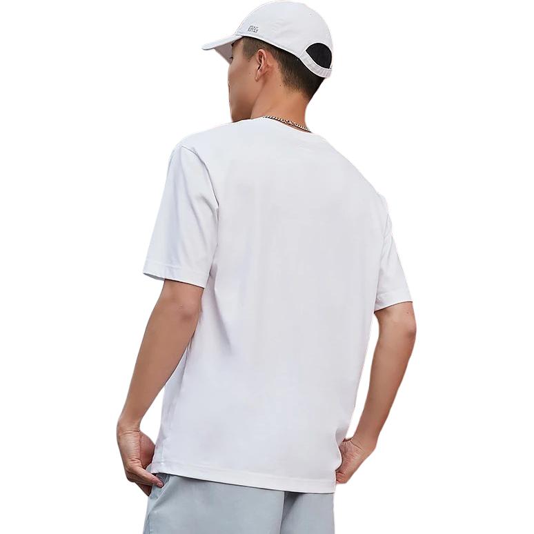 Li-Ning Graffiti Logo Print Sports Crew Neck T-Shirt Men Tops White AHSS879-4